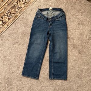 H&M Women's Straight Leg Jeans - Dark Blue